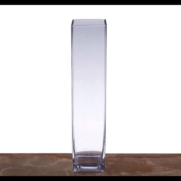 2-pcs | 12” inches L x 3” inches W Square Glass Block Vase - Picture 5 of 10